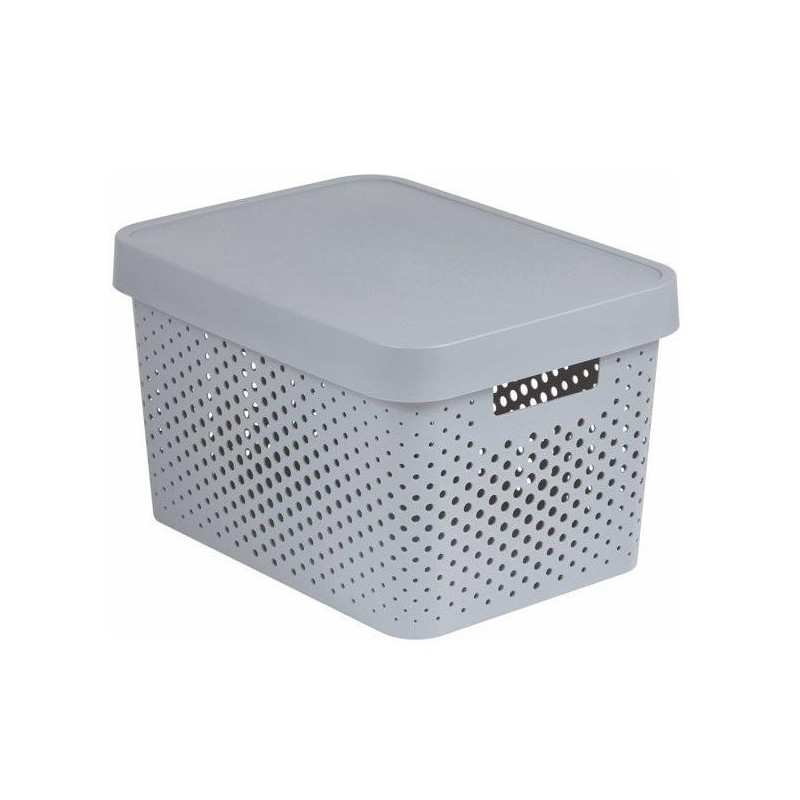 Pojemnik Infinity 17L z pokrywką szary